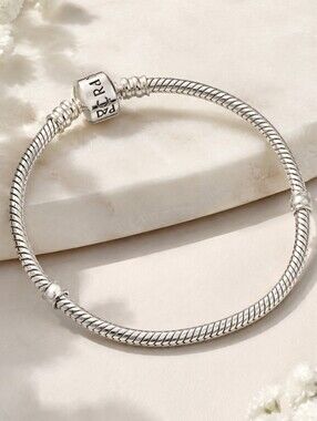 Pandora Silver Snake Chain Charm Bracelet